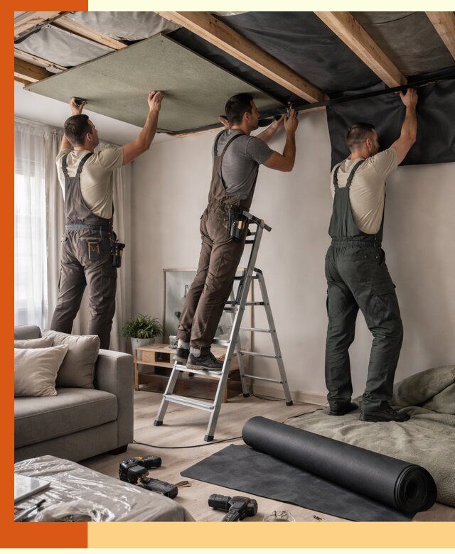 Шумоизоляция потолка в Усть-Джегуте — профессиональное устранение шумов