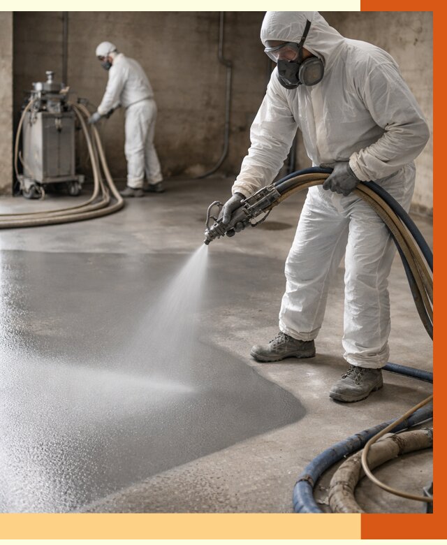 Гидроизоляция полимочевиной в Усть-Джегуте от 8605 руб/м² — напыление полимерной гидроизоляции | ТепломастерСтд