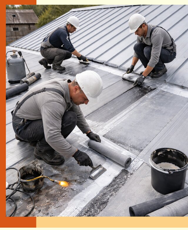 Гидроизоляция металлической кровли с гарантией в Усть-Джегуте