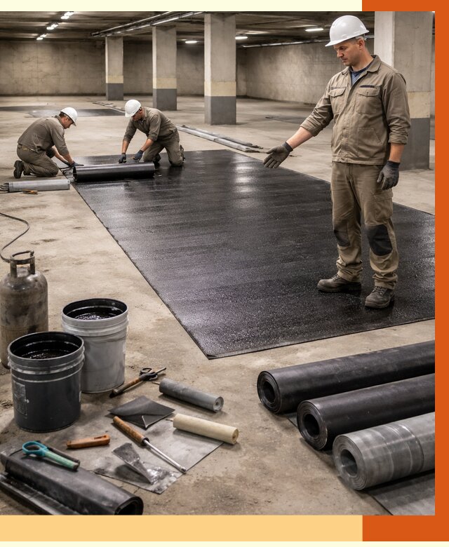 Гидроизоляция паркинга в Усть-Джегуте от 1215 руб/м² — профессиональная защита | ТепломастерСтд