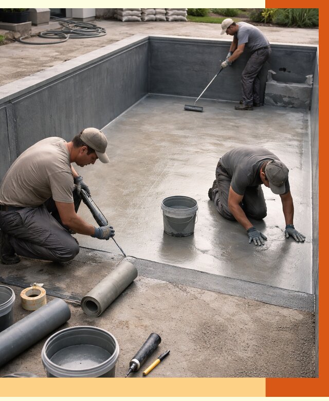 Профессиональная гидроизоляция бассейна в Усть-Джегуте от 6580 руб. за м2 | ТепломастерСтд