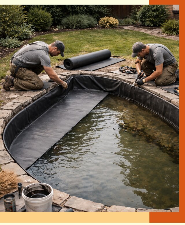 Гидроизоляция пруда в Усть-Джегуте от 15185 руб. под ключ | ТепломастерСтд профессионально