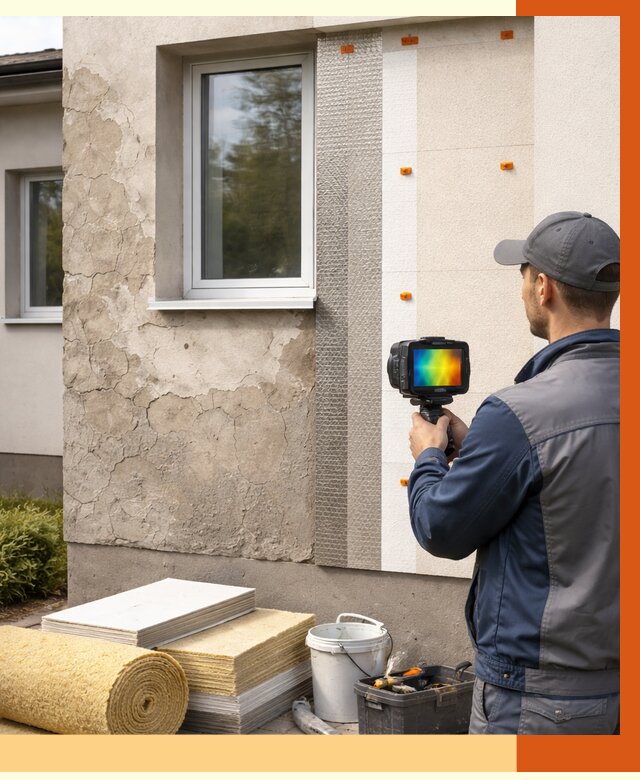 Тепловизионное обследование фасада в Усть-Джегуте от 4555 руб. под ключ | ТепломастерСтд