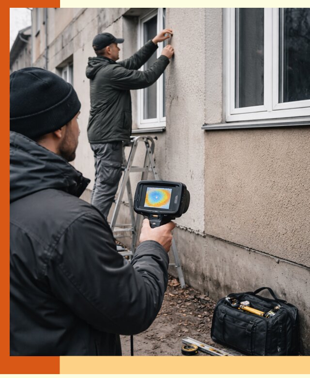 Тепловизионное обследование фасада в Усть-Джегуте для выявления дефектов