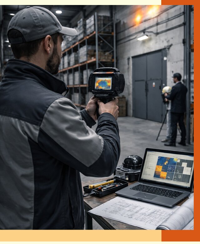 Тепловизионное обследование склада в Усть-Джегуте от 6580 руб. | ТепломастерСтд