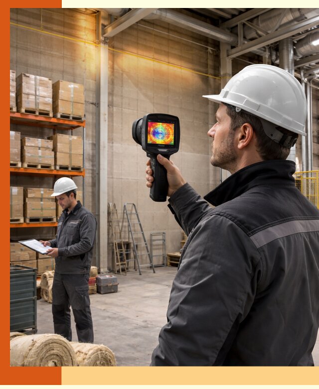 Тепловизионное обследование склада и выявление утечек в Усть-Джегуте