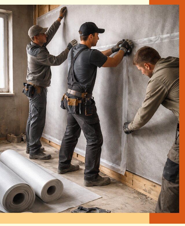 Монтаж ветроизоляции в Усть-Джегуте от 4555 руб./м2 — профессионально | ТепломастерСтд