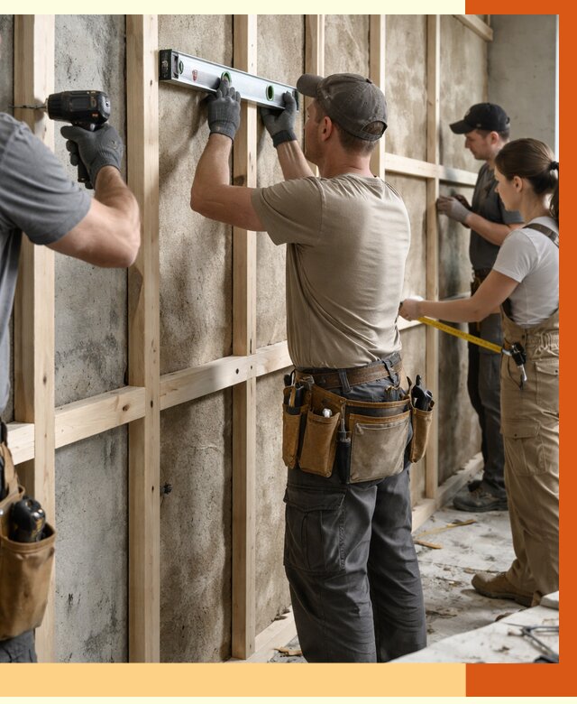 Монтаж обрешетки под утепление в Усть-Джегуте от 1164 руб/м² | Заказать у ТепломастерСтд