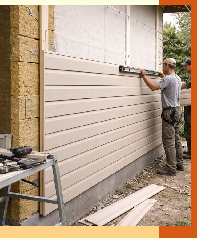 Монтаж сайдинга после утепления в Усть-Джегуте от 1873 руб. — обшивка и облицовка | ТепломастерСтд